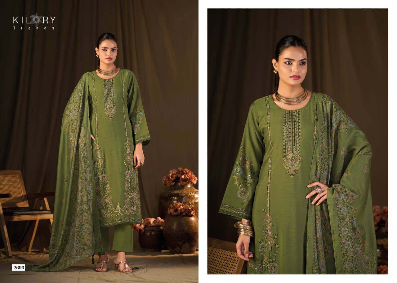  FLORENCE BY KILORY TRENDS 2691 To 2696 Series Stylish Beautiful Colourful PURE MUSLIN Dresses At Wholesale Price